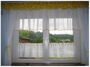 Firana z lamówką woal edyta wysokość do 85 cm 