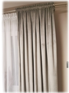 Zasłona welurowa - jasny szary 140 x 270 