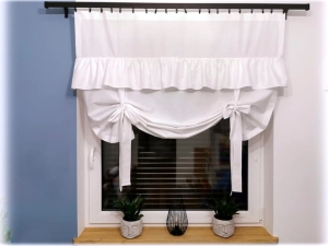 Roletka, panel z falbanką  bawełna