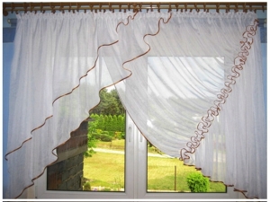 Firana z lamówką fiona  440x150 woal