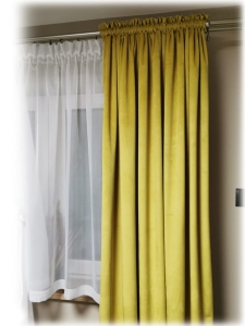 Zasłona welurowa - musztardowa 145 x 250