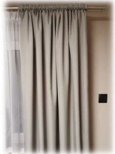 Zasłona len - jasny szary 145 x 250 