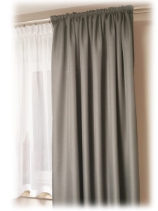 Zasłona len - ciemny szara 145 x 250